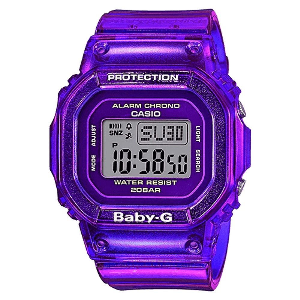 CASIO BABY-G BGD560S-6 SEMI-TRANSPARENT PURPLE DIGITAL G-SHOCK WATCH